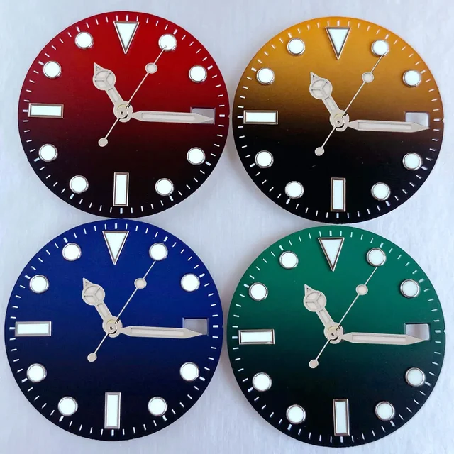 Tandorio James Cameron Submariner dial Ghost King gradual change dial 28.5mm for NH35 NH36