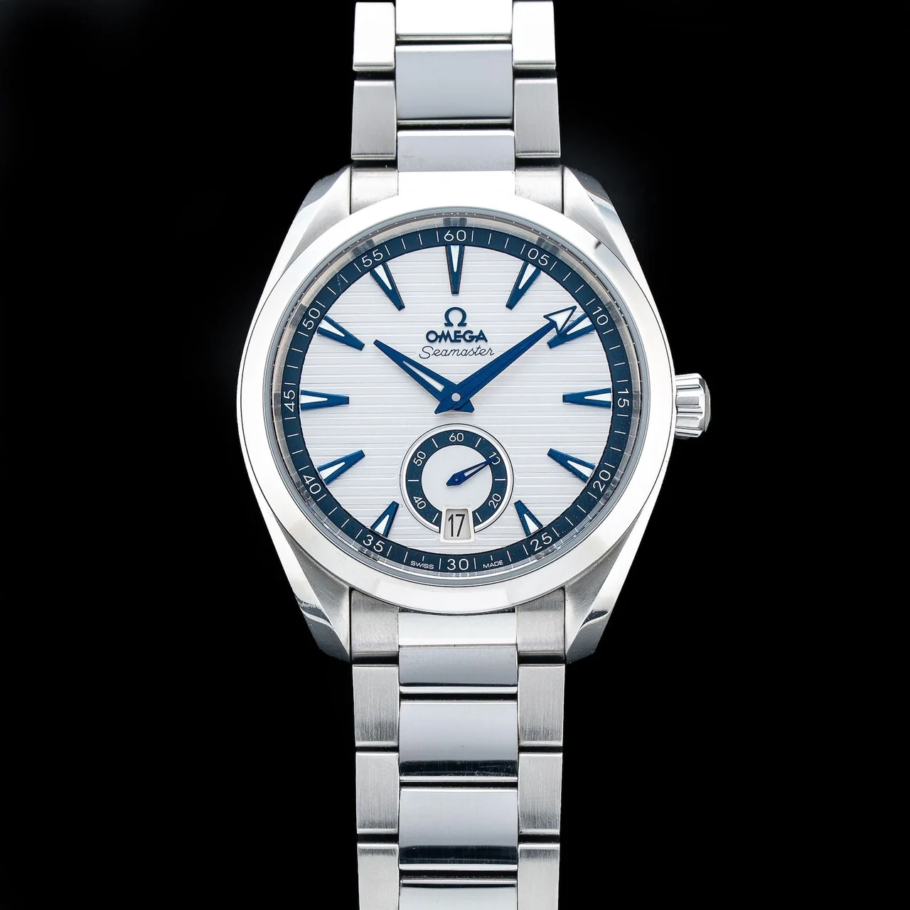 OMEGA Aqua Terra 150M Small Seconds Silver Blue Dial on Bracelet 210009N34431 kol saati