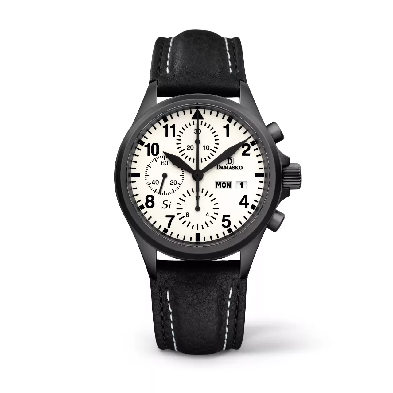 Damasko DC57-BLACK-SI-UP-SI-DIALLB-BLACK-WHITE-DS DAMASKO-DC57-BLACK-SI-UP-SI-DIALLB-BLACK-WHITE-DS 40 mm kol saati