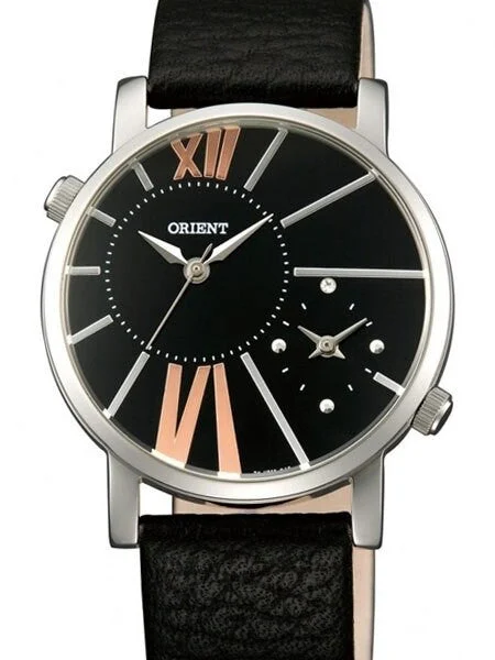 Orient Scratch and Dent - Valentina Dual-Time Watch with Two Quartz Movements #UB8Y002B SND096 35 mm kol saati