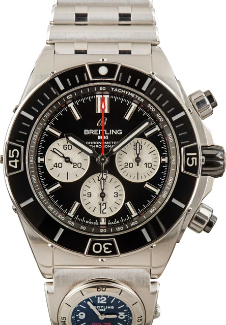 Breitling Super Chronomat B01 44 Black Dial AB0136251B1A2 kol saati