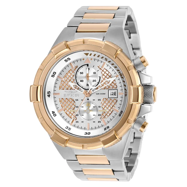Invicta Aviator Falcon Watch - 50.5mm. Steel. Rose Gold (28118) kol saati