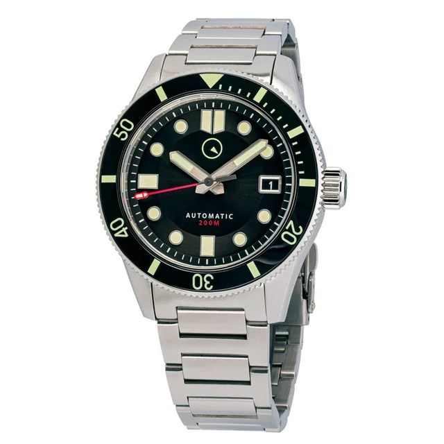 Islander Bayport 40mm Automatic Dive Watch with Black Dial #ISL-119 kol saati