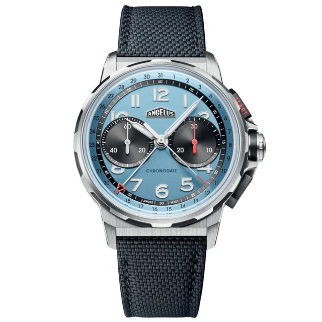 Angelus Chronodate Titanium Storm Blue 0CDZF.U02A.K009B kol saati