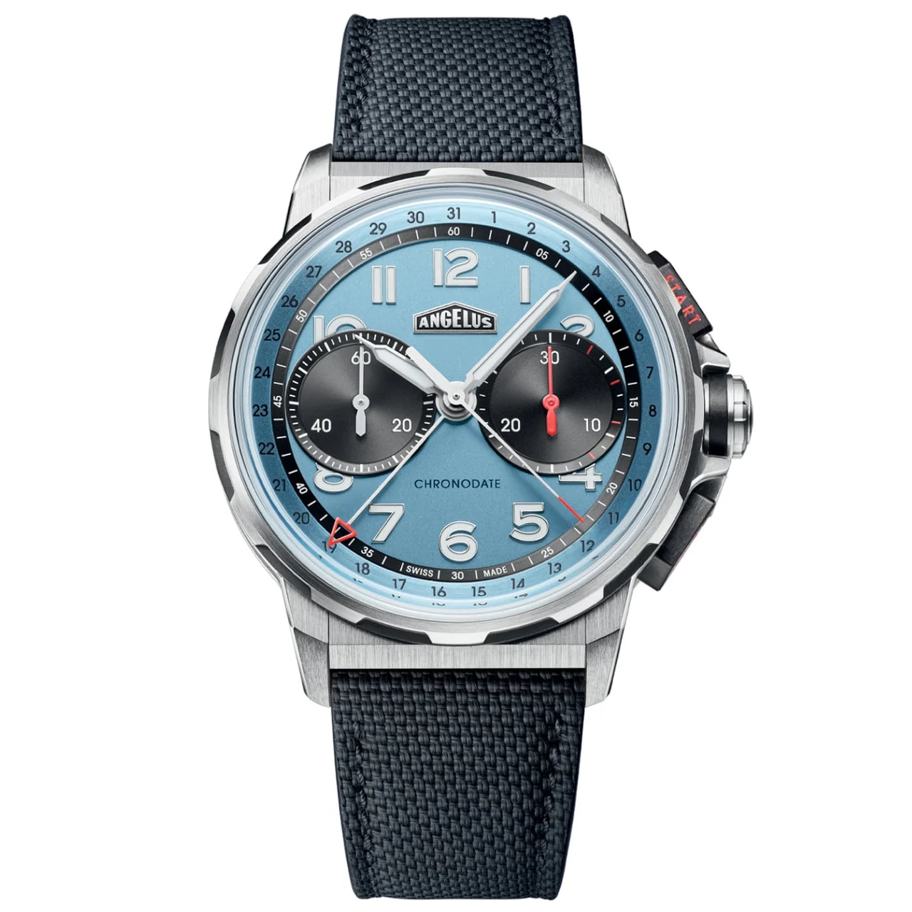 Angelus Chronodate Titanium Storm Blue 0CDZF.U02A.K009B kol saati