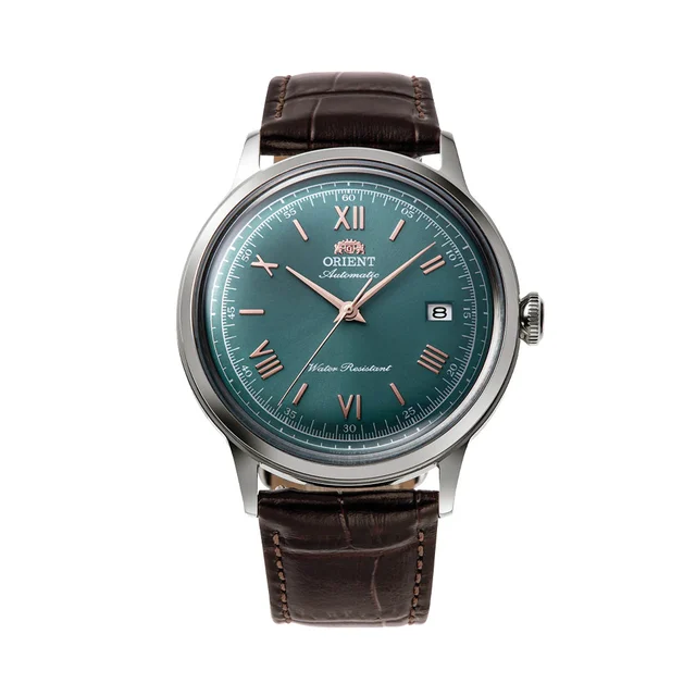 Orient Bambino Version 2 40.5mm - Green on Leather Strap RA-AC0023E30B kol saati