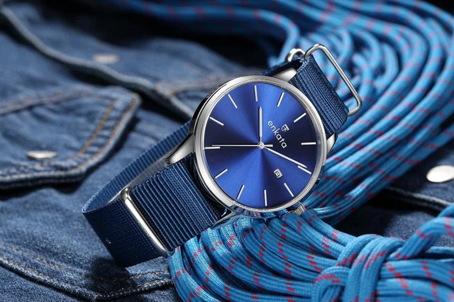 Enkatawatches Neptune Blue Canvas kol saati