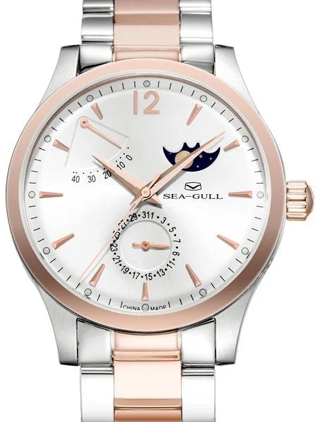 Sea-Gull Automatic Dress Watch with Power Reserve, Moonphase #217.423 41 mm kol saati