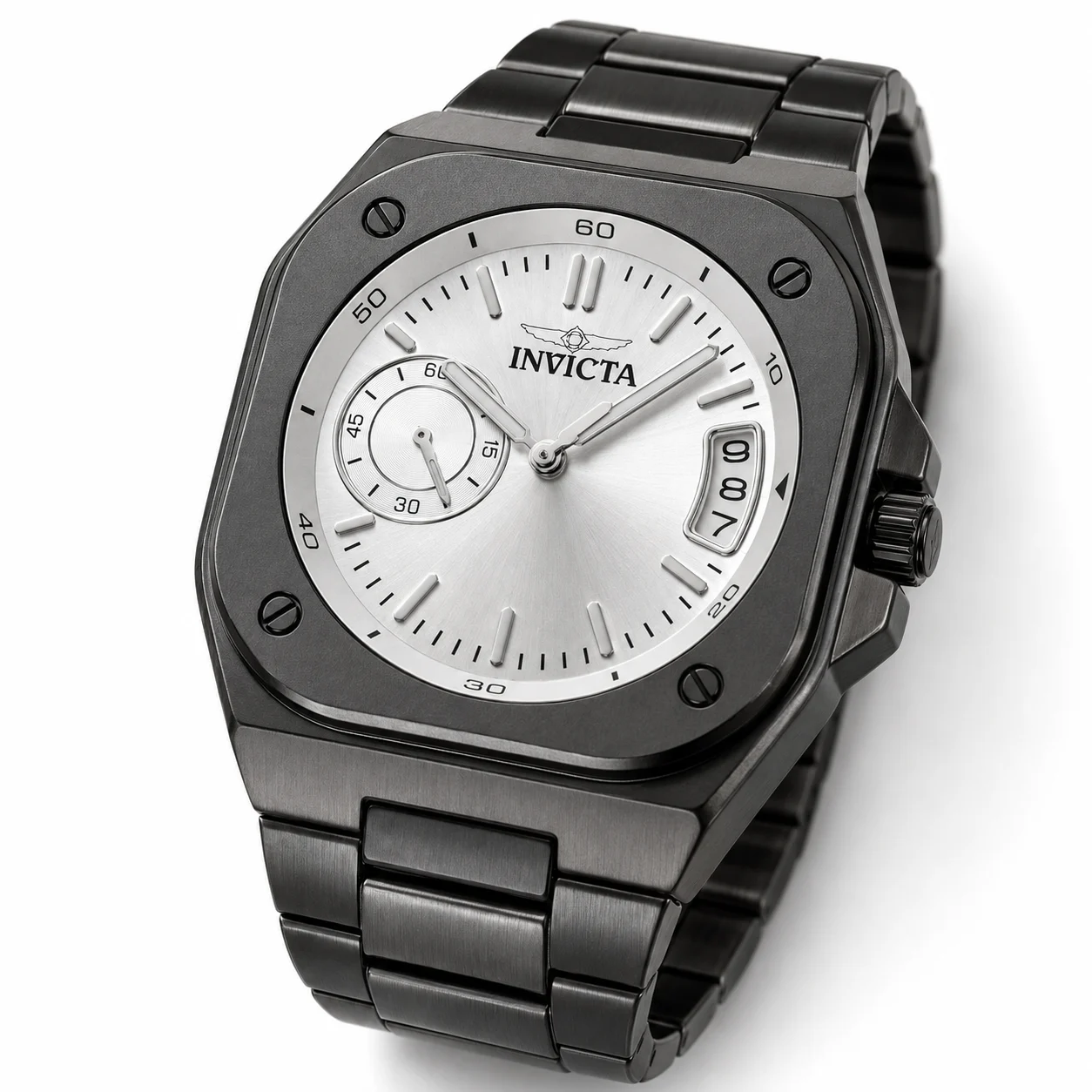 Invicta Cuadro Watch - 42.3mm, Black (70660) 42.3 mm kol saati