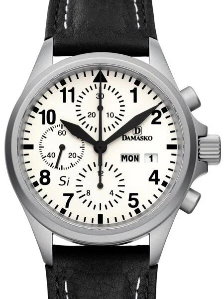 Damasko Swiss Valjoux 7750 Chronograph with a 60-Minute Stopwatch and 12-Hour Totalizer #DC57SI 40 mm kol saati