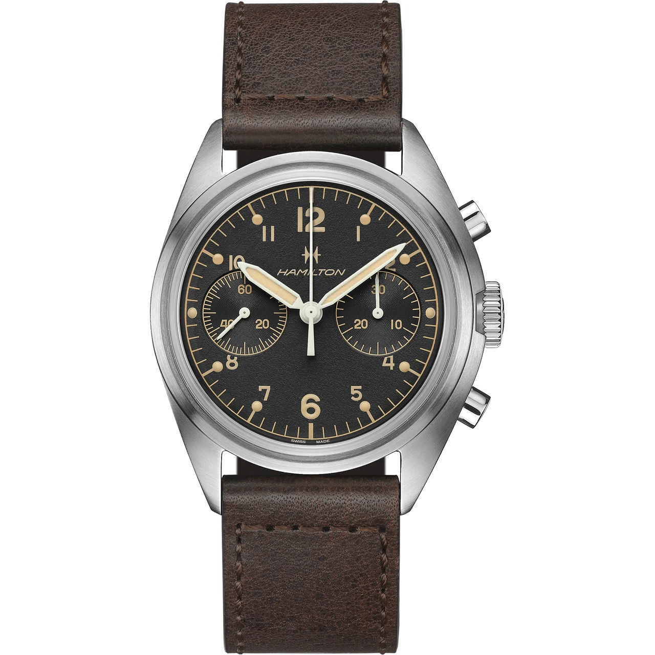 Hamilton Khaki Aviation Pilot Pioneer Mechanical Chrono H76409530 40 mm kol saati