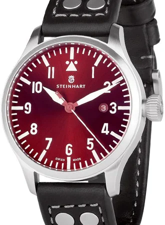 Steinhart Nav B-Uhr 44 Date Red 107-1030/ST kol saati