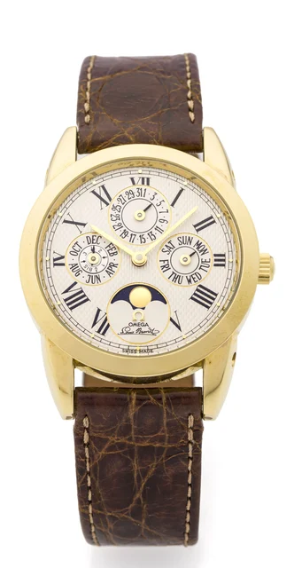 OMEGA Louis Brandt Yellow Gold Perpetual Calendar 1750300 kol saati