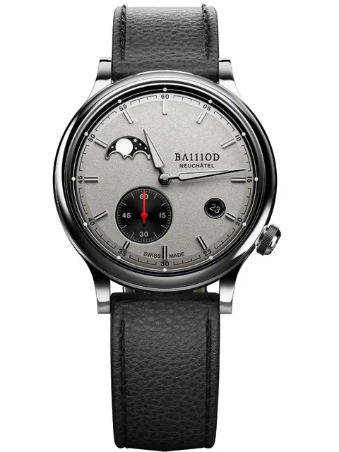 Ba111od Chapter 8 Chapter 8.7 Moonphase - Grey - Grained leather black kol saati