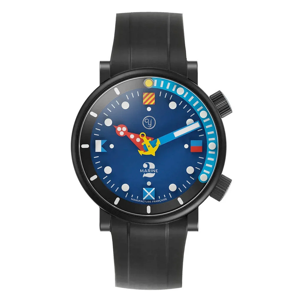 Yema Silberstein Marine 2 CMM.20 Limited Edition Watch #20.26.20.05.TN.U6 44.5 mm kol saati