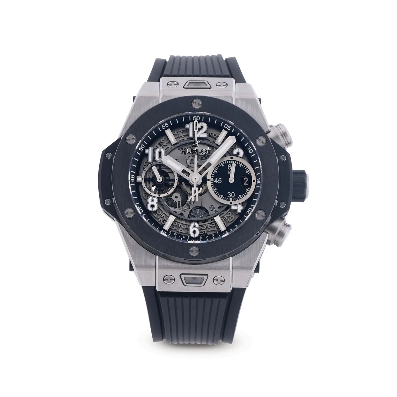 Hublot HUBLOT, REF. 441.NM.1171.RX, BIG BANG UNICO, TITANIUM AND CERAMIC 42 mm kol saati