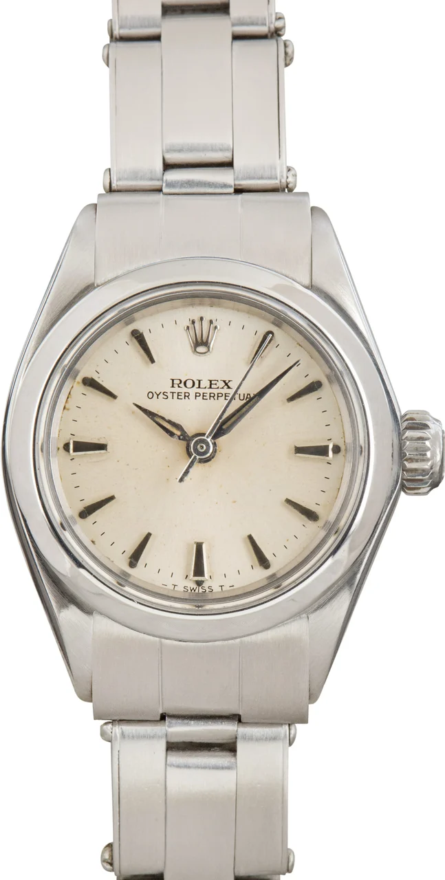 Rolex Oyster Perpetual 6618 Champagne Dial 24 mm kol saati
