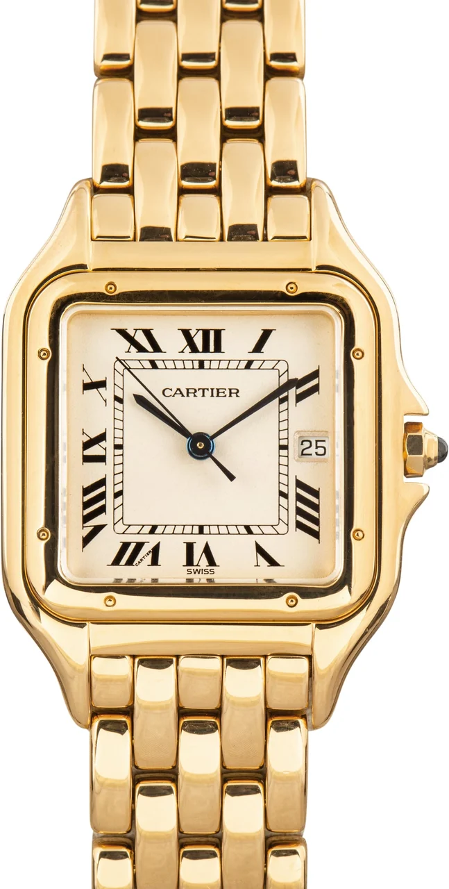 Cartier Santos de 18k Yellow Gold W25014B9 27 mm kol saati