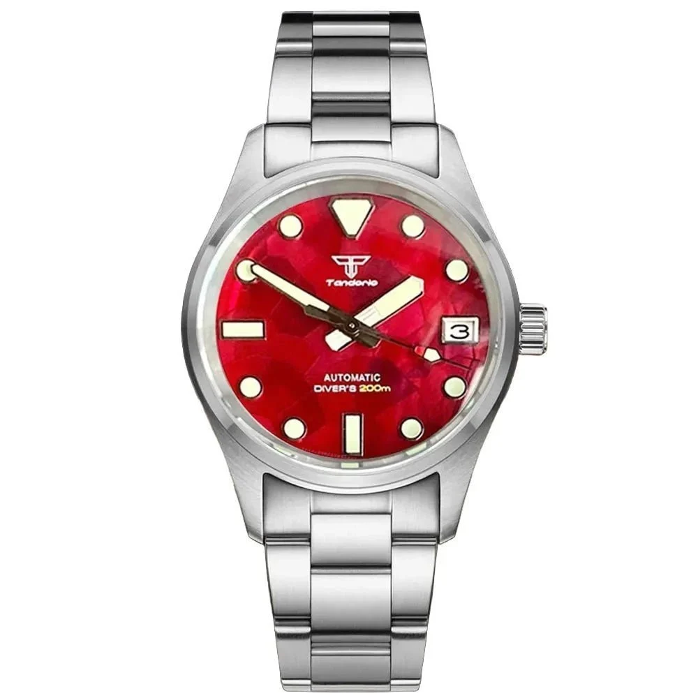 Wristfull Tandorio 36mm Pilot Field watch NH35 Mechanical Sapphire Crystal 20Bar TD111 14:200005100#logo ice blue A1;5:56964930#nh35a movt 36 mm kol saati