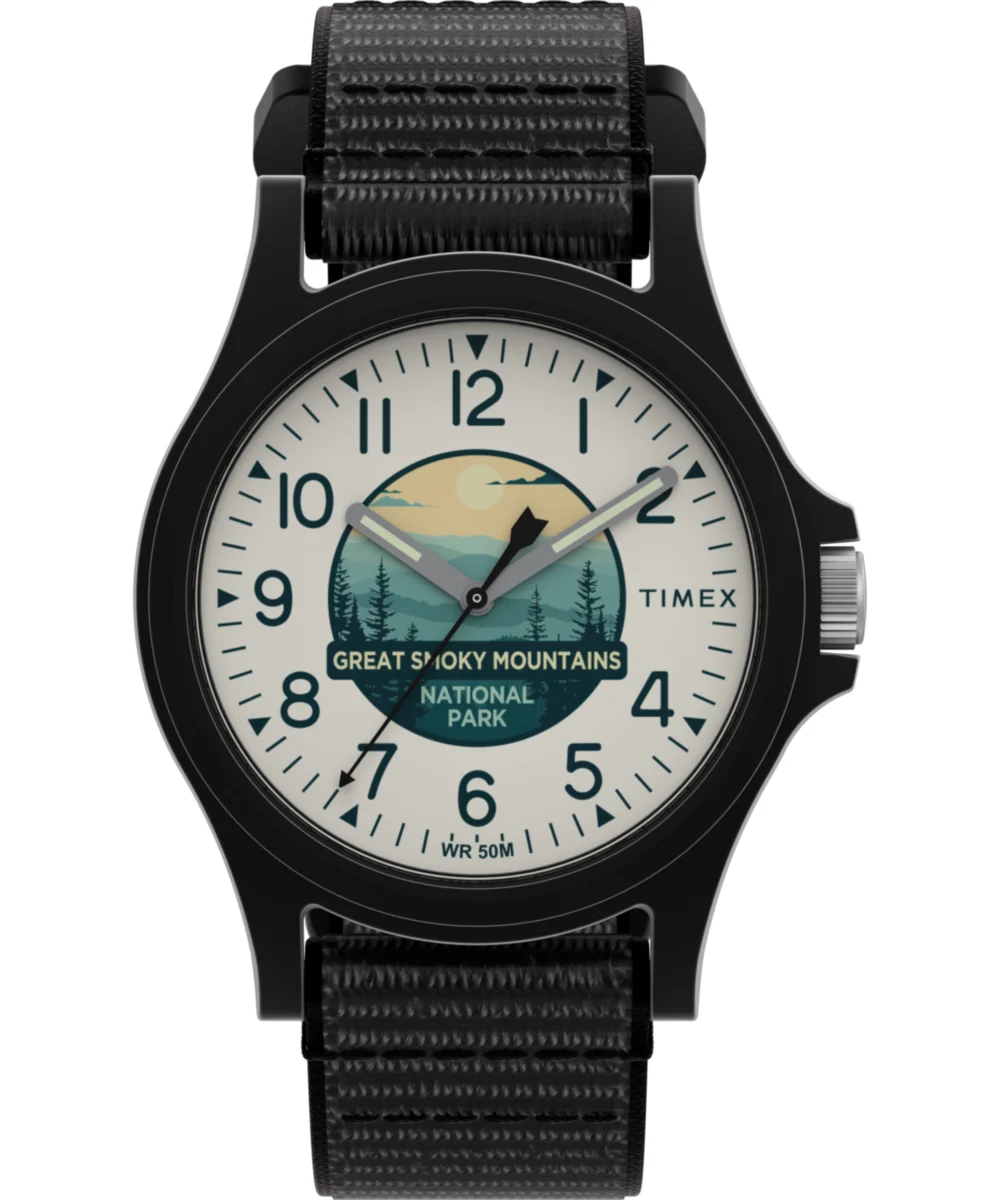 Timex Great Smoky Mountains National Park 40mm Fabric Strap Watch TW2Y32100 40 mm kol saati