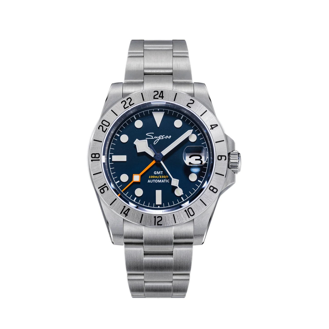 Sugess Heritage S463 BB GMT Deep Blue Dial 40 mm kol saati