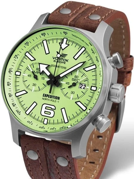 Vostok Europe Vostok-Europe Expedition North Pole Chronograph with Fully Luminous Dial #5957241 47 mm kol saati