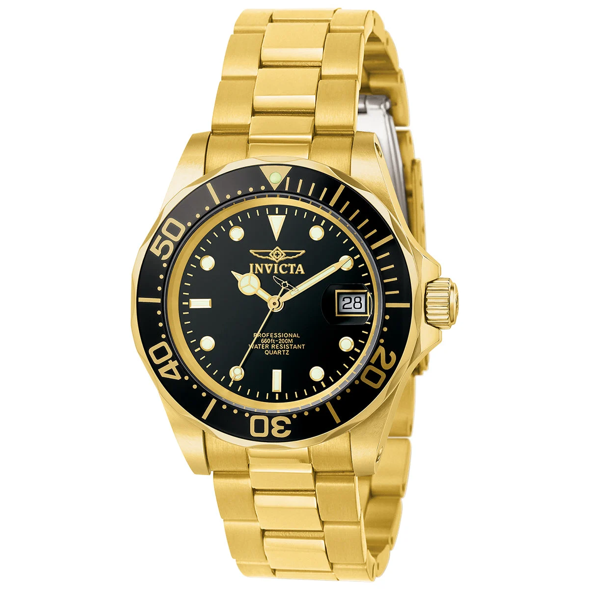 Invicta Pro Diver Swiss Ronda 705 Caliber Watch - 40mm, Gold (ZG-9311) 40 mm kol saati