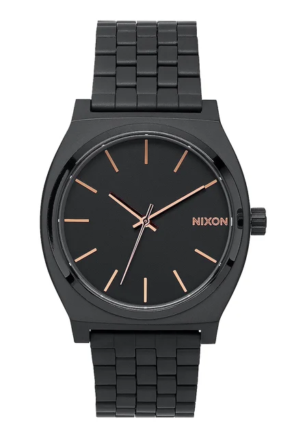 Nixon US Time Teller - All Black / Rose Gold A045-957-00 kol saati