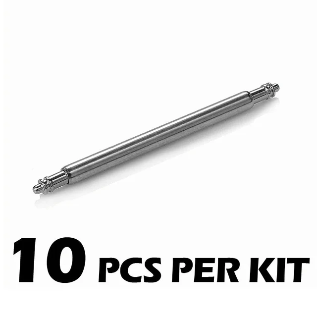 Watchdives Dia 1.5/1.8mm Spring Bars for 18/20/22mm Watch Strap 生耳杆-厚度1.5mm, 长度18mm x 10个