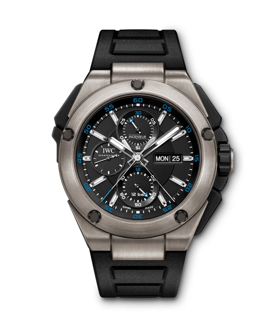 IWC Ingenieur Double Chronograph Titanium IW386503 45 mm kol saati