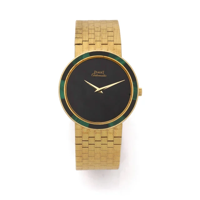 Piaget Ref. 12331CR4, extra-flat; produced in four examples only; 18K yellow gold and mala