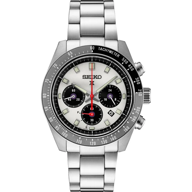 Seiko Prospex Speedtimer Solar Chronograph SSC911 White Dial kol saati