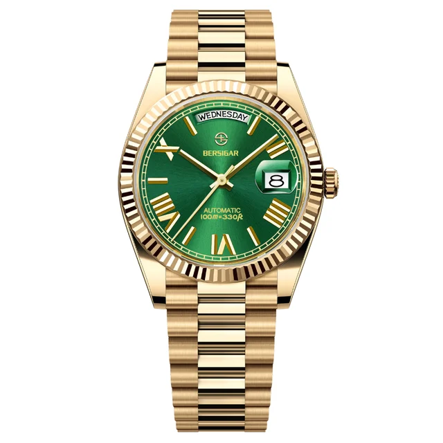 Bersigar Watches Luxaura BG1783GoldGreen kol saati