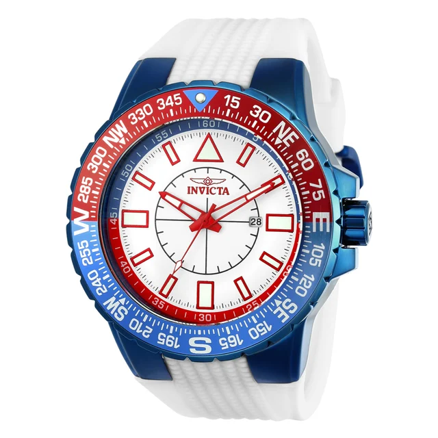 Invicta Aviator Pro Altitude Watch - 52mm, White (ZG-23997) kol saati