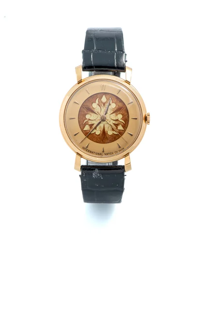 IWC IWC, REF. 520, FLOWER CLOISONNE DIAL, YELLOW GOLD kol saati