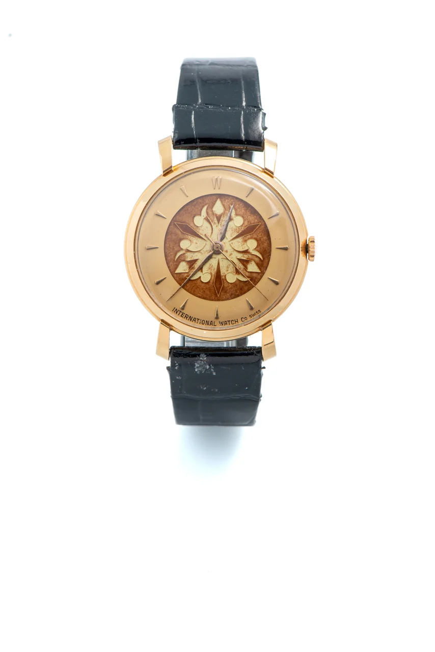 IWC IWC, REF. 520, FLOWER CLOISONNE DIAL, YELLOW GOLD kol saati