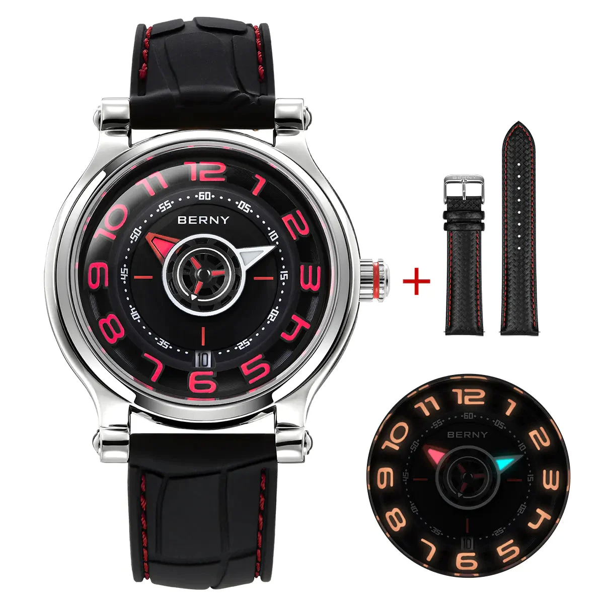 BERNY Men Automatic Racing Watch-AM053VM AM053VM-A1 kol saati