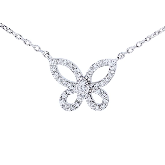 Graff GRAFF, REF. RGP808, MINI BUTTERFLY SILHOUETTE, DIAMOND, 18K WHITE GOLD kol saati