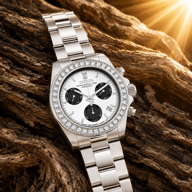 Invicta Hederia 3.6 CT LG Diamond Watch - 42mm, Steel (51325) kol saati