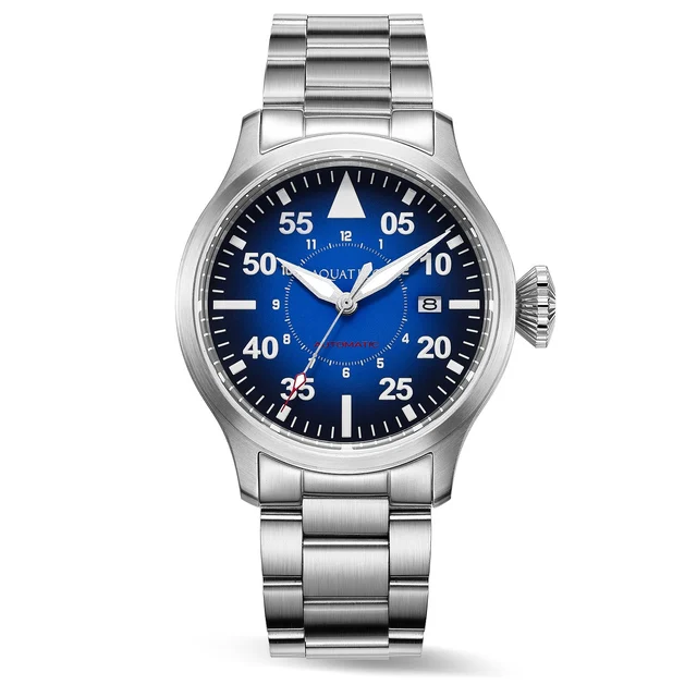 AQUATICO Horizon Hawk Gradient Blue dial Automatic Pilot Watch kol saati