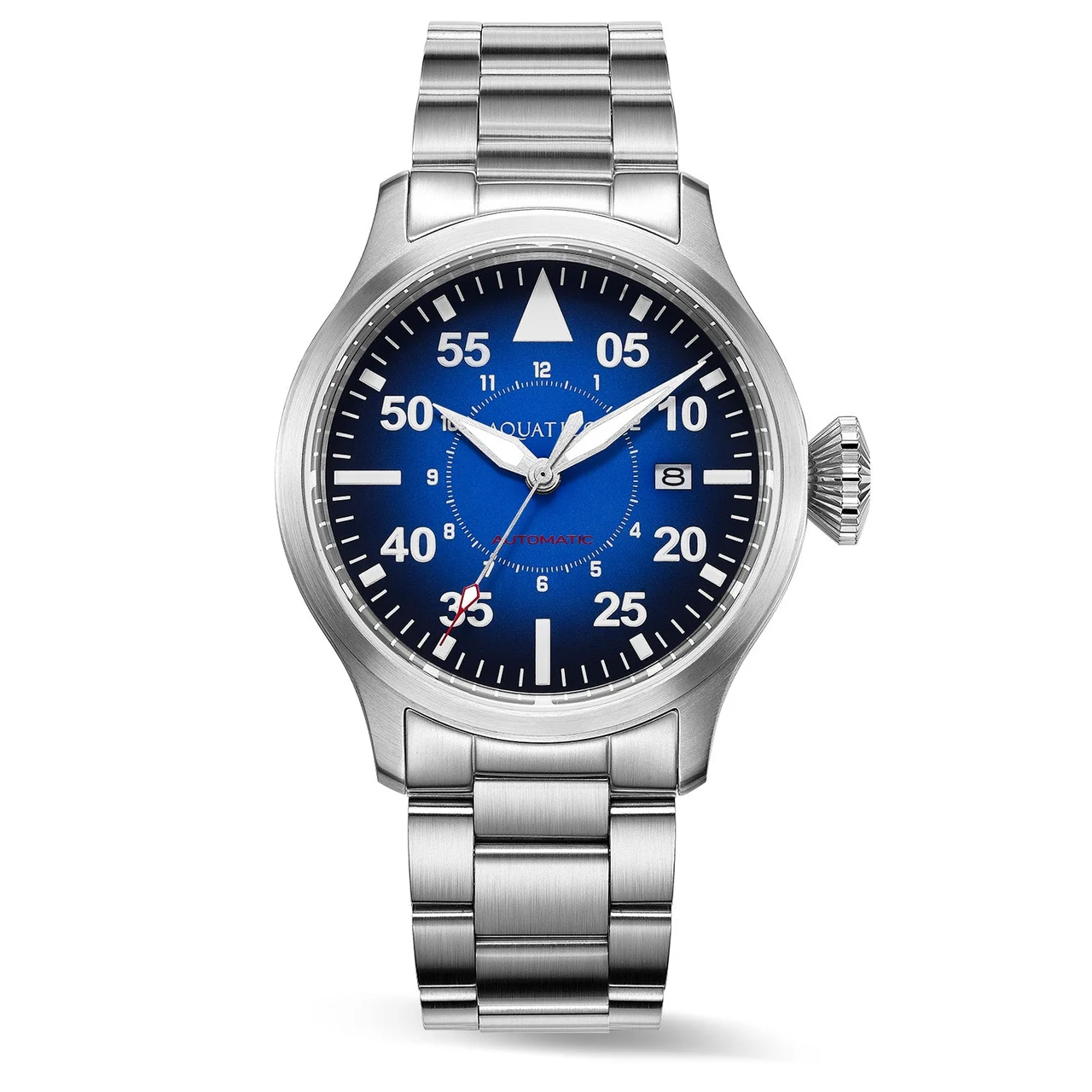 AQUATICO Horizon Hawk Gradient Blue dial Automatic Pilot Watch 43 mm kol saati