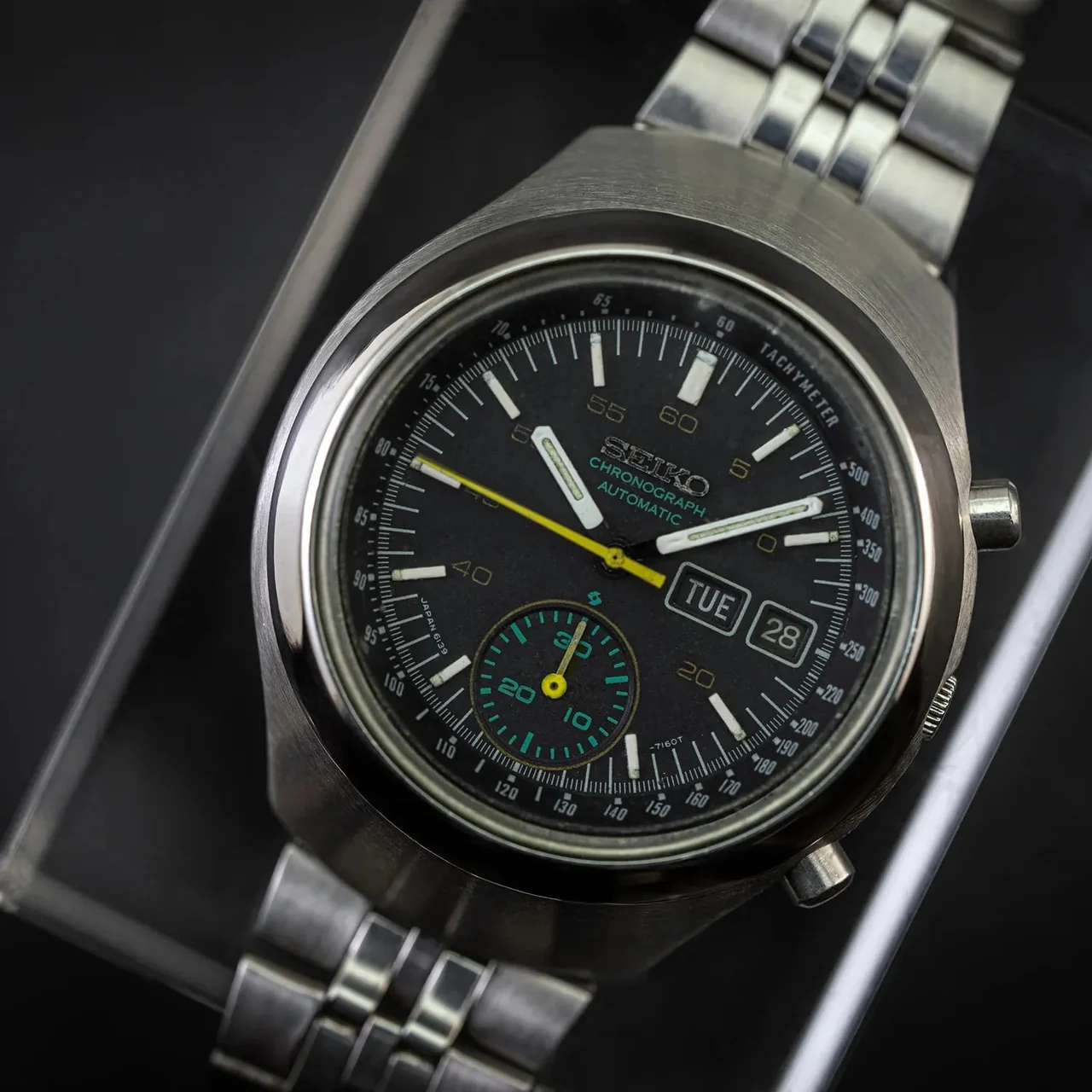 Seiko Darth Vader, Ref. 6139-7100, Cal. 6139, Men’s Chronograph Vi 39 mm kol saati