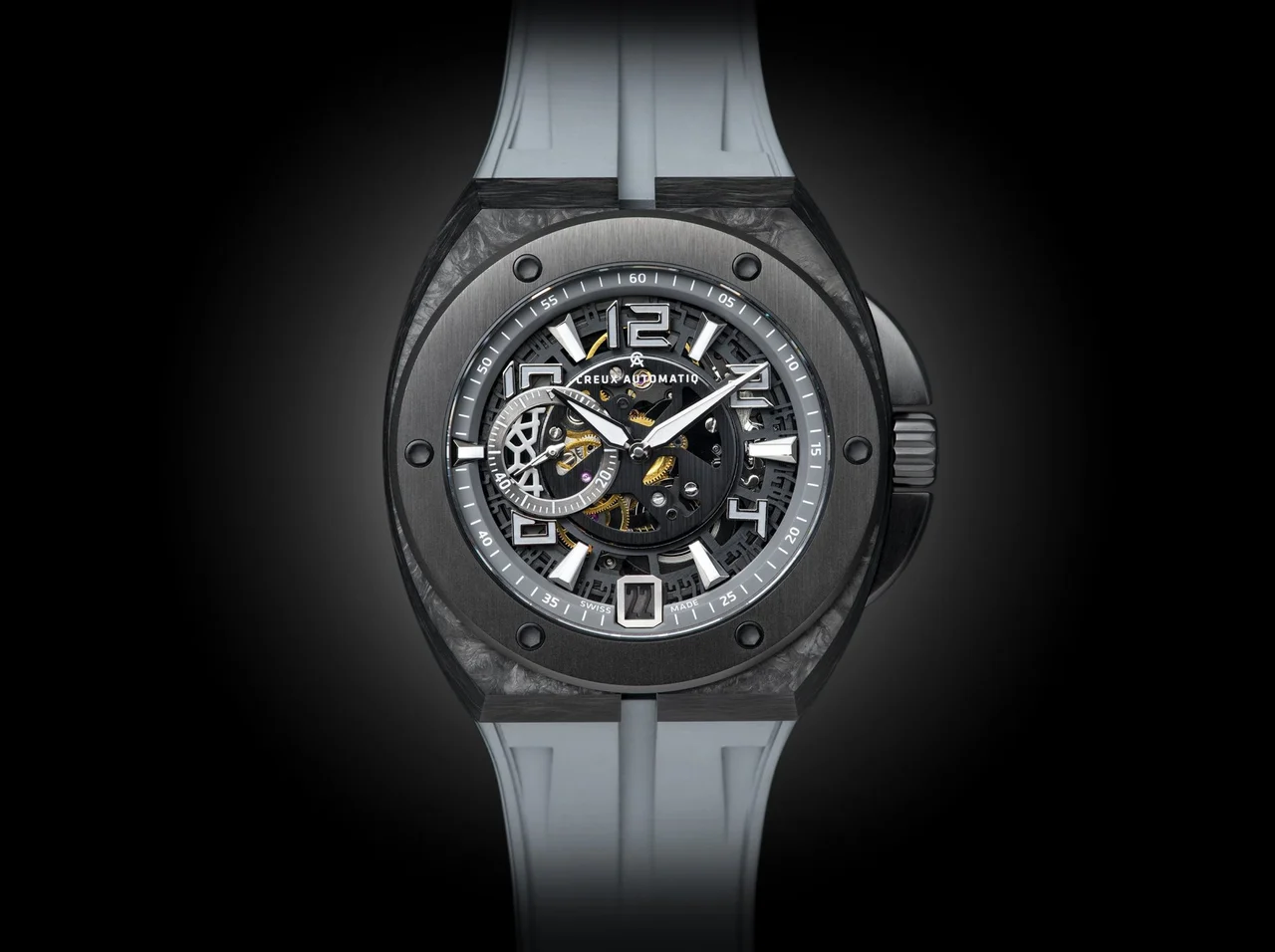 Creuxautomatiq Ghost Forged Carbon CA-05 45 mm kol saati