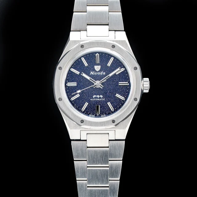 Nivada Grenchen Titanium Dark Blue Aventurine 210009N34391 kol saati