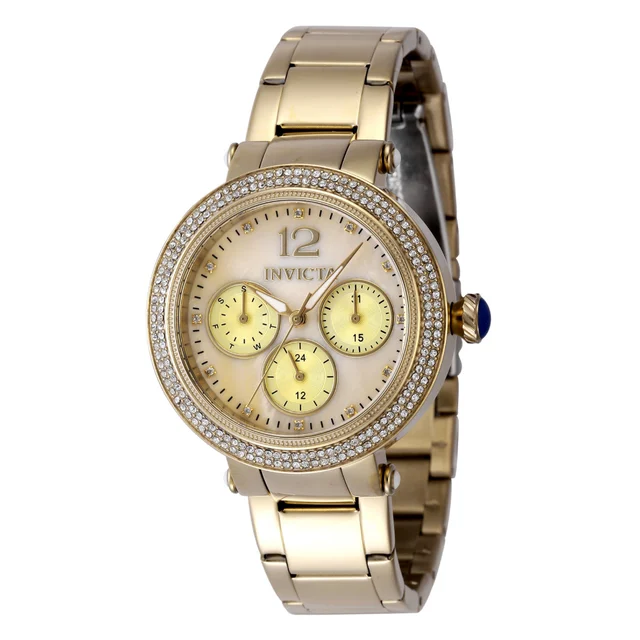 Invicta Bolt Glintara Watch w/ Mother of Pearl Dial - 37mm. Gold (48113) kol saati