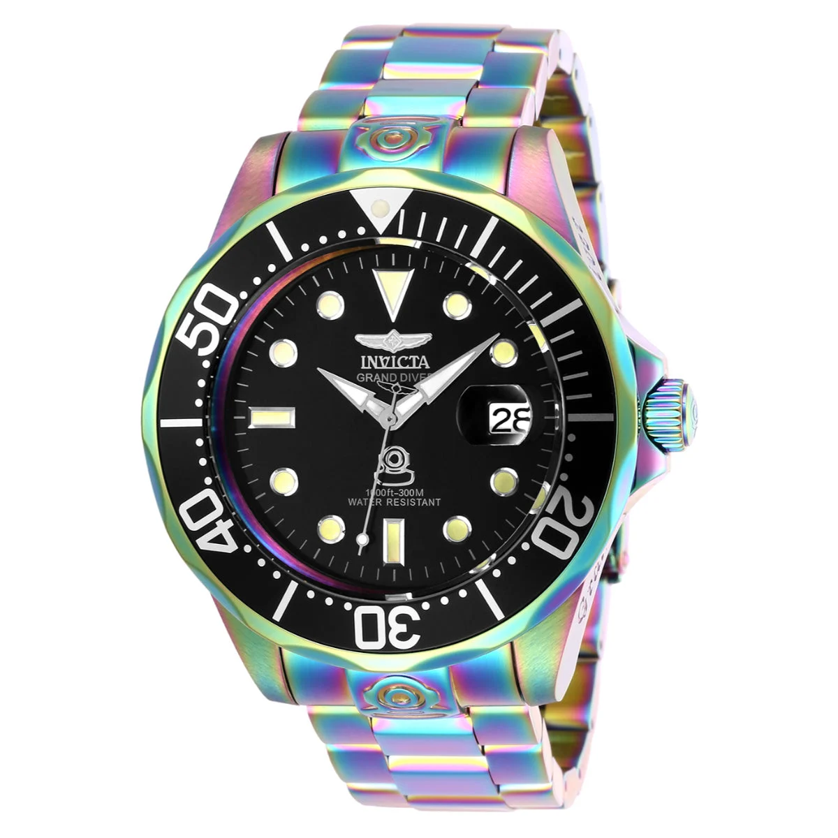 Invicta Grand Diver Deep Garrison Automatic Watch - 47mm. Iridescent (26601) 47 mm kol saati