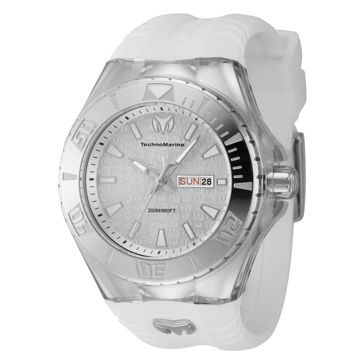 Technomarine Cruise Monogram Watch - 47.8mm, White (TM-122008) 47.8 mm kol saati