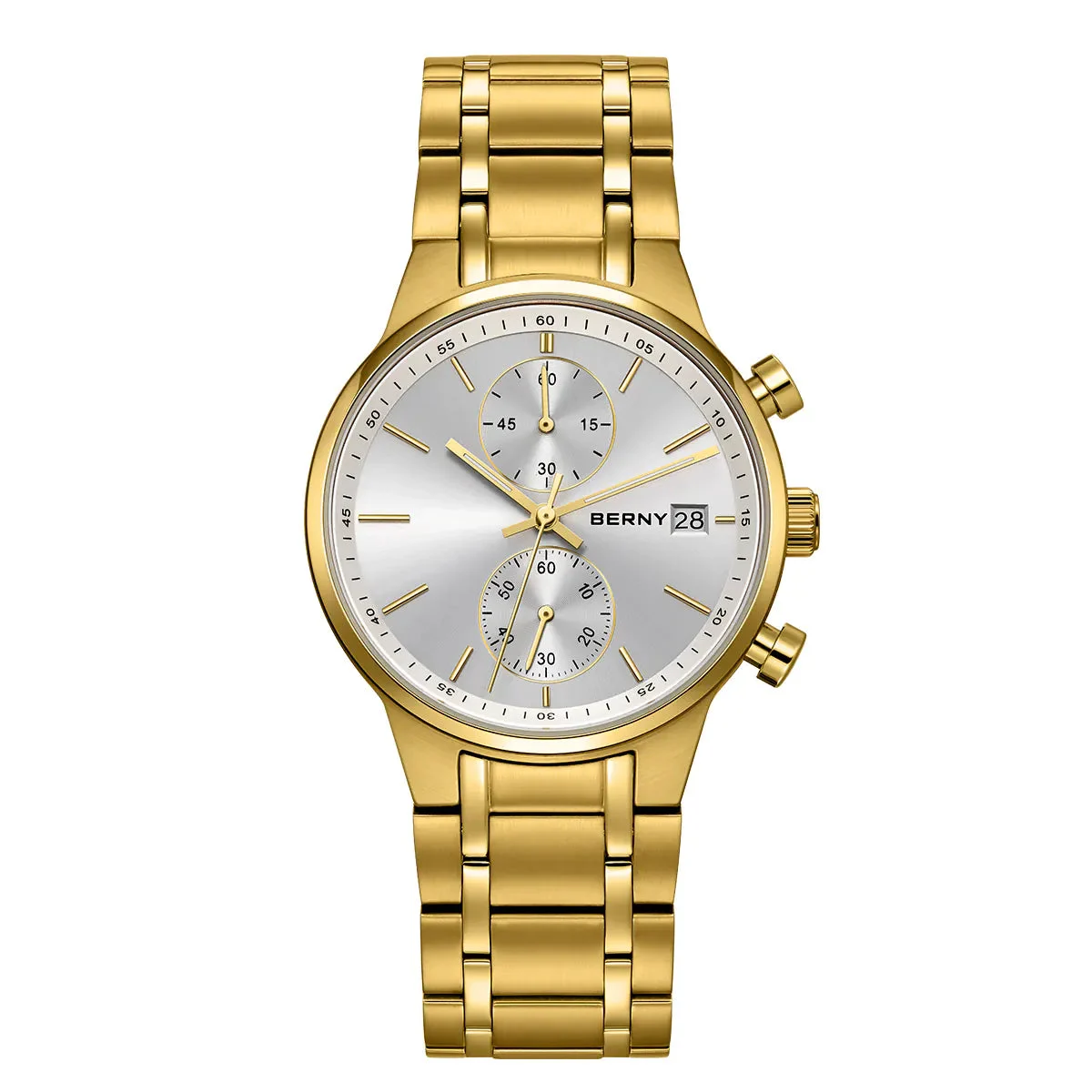 BERNY Men Quartz Gold Fashion Watch-2285VM 2285VM-YB kol saati