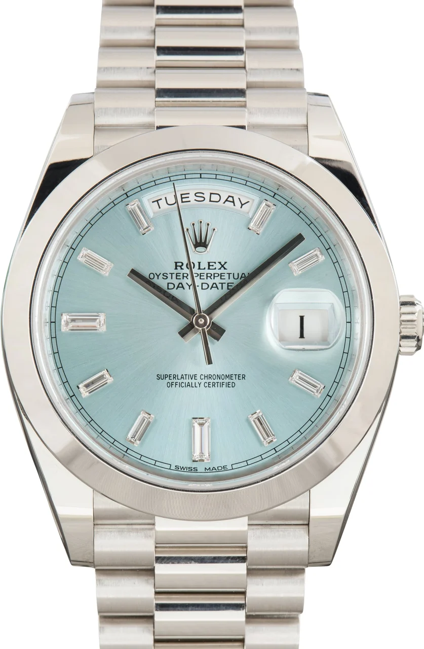 Rolex Day-Date 40 Platinum 228206 Meteorite Dial 41 mm kol saati