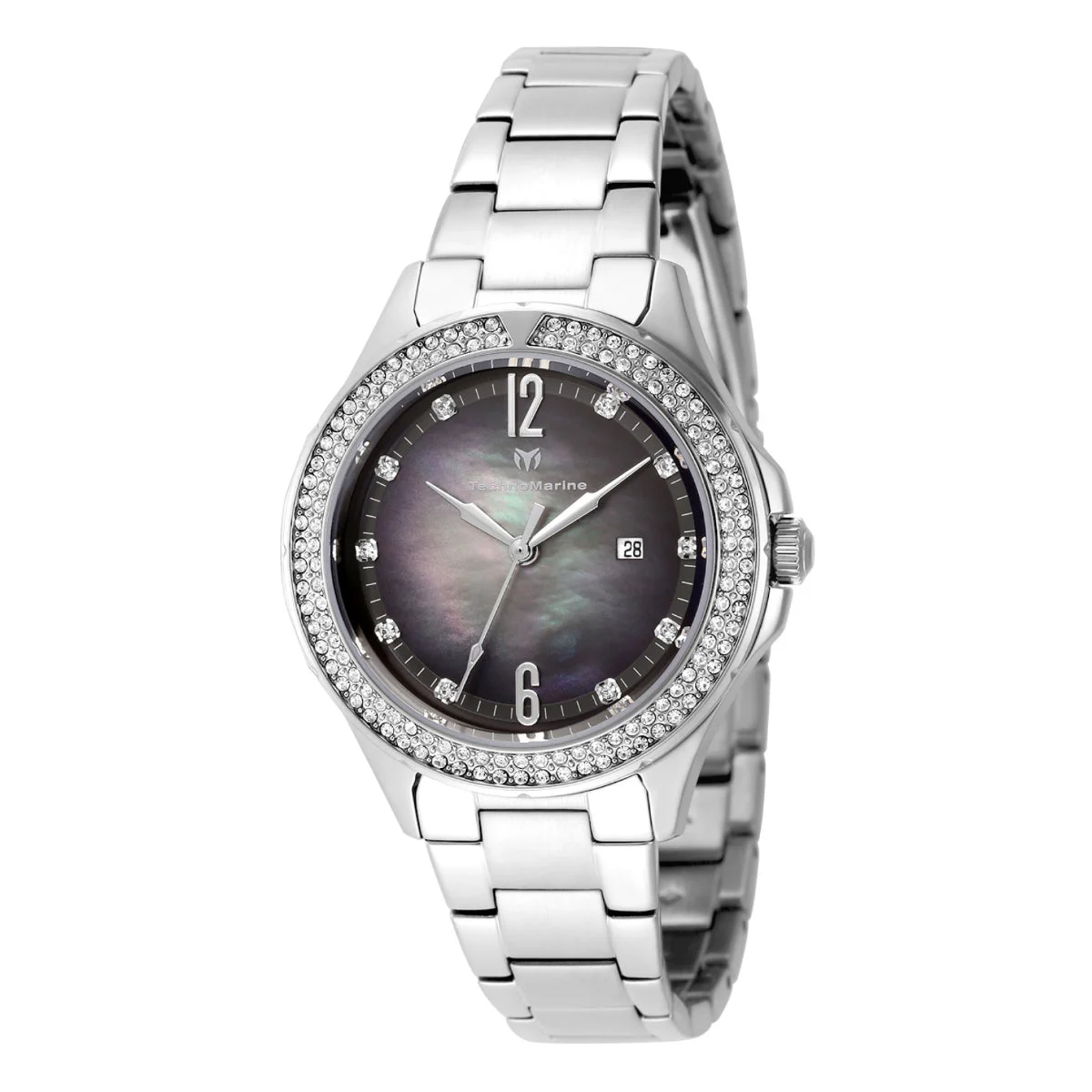 Technomarine Luna Tides Watch w/ Mother of Pearl Dial - 33mm. Steel (TM-826008) 33 mm kol saati
